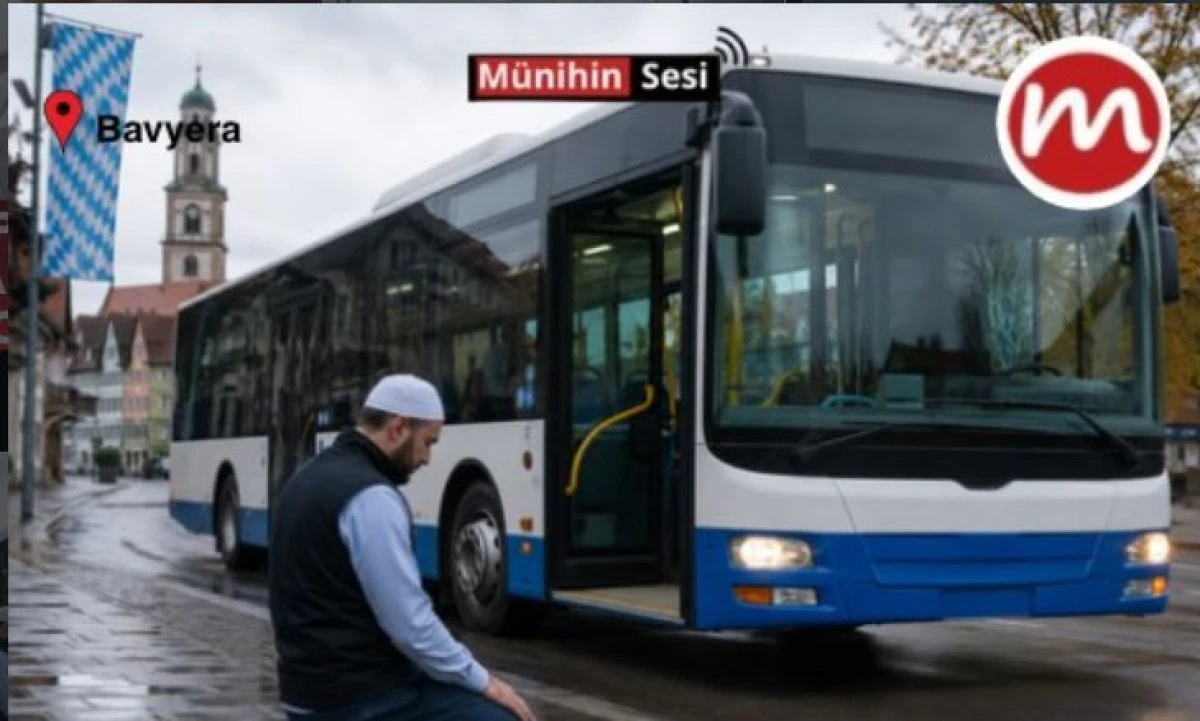 BAVYERA'DA BELEDİYE OTOB&Uuml;S&Uuml; ŞOF&Ouml;R&Uuml; OT&Uuml;B&Uuml;S&Uuml; DURDURUP NAMAZ KILDI