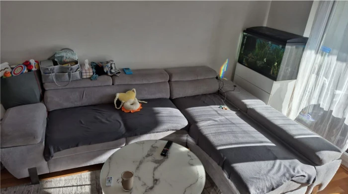 Gri, b&uuml;y&uuml;k koltuk... 